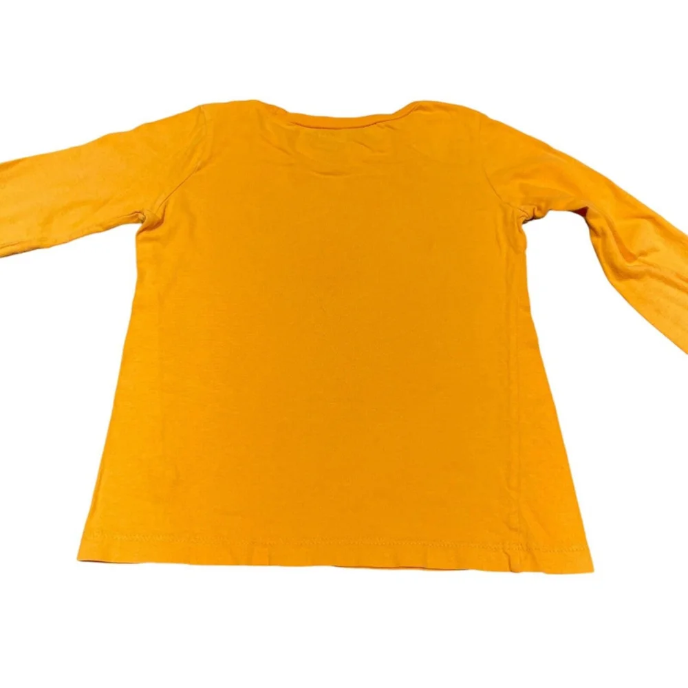 Old Navy Shirt Girls‎ Orange Pumpkin Jackolantern Heart Halloween Long Sleeve Sm